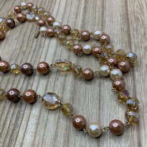 Kenneth Cole Long Single Strand Beaded AB Necklace